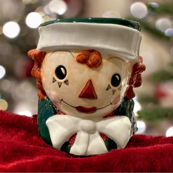 Raggedy Andy 1998 Sakura Hand Painted Coffee Mug - Picture 1 of 11